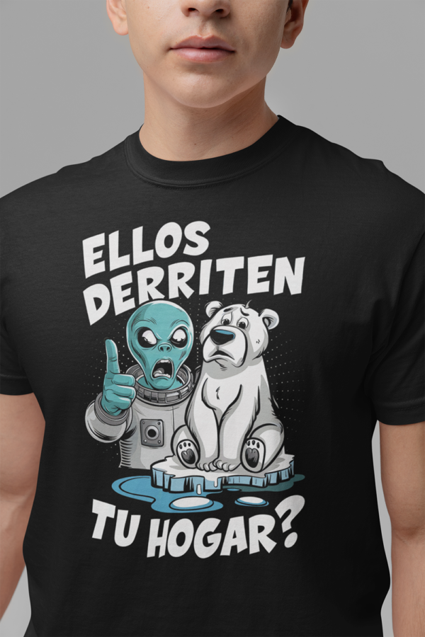 Camiseta de algodón orgánico unisex Alien ECO02
