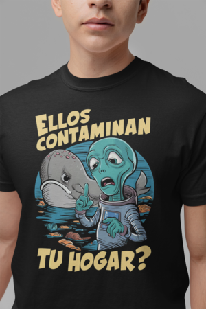Camiseta de algodón orgánico unisex Alien ECO09