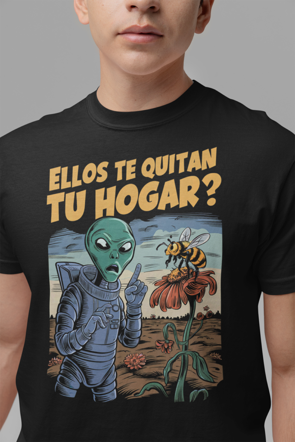 Camiseta de algodón orgánico unisex Alien ECO10