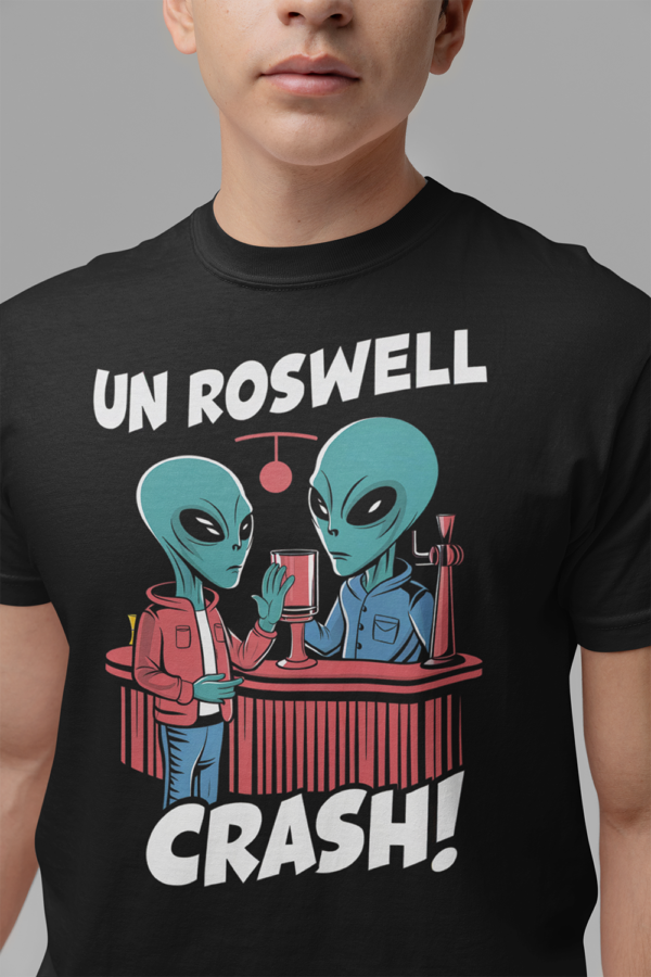 Camiseta de algodón orgánico unisex Alien HUMOR08