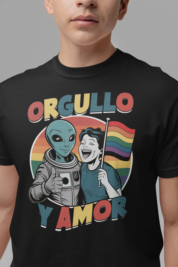 Camiseta de algodón orgánico unisex Alien SOCIAL01