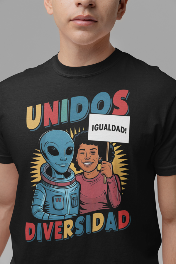 Camiseta de algodón orgánico unisex Alien SOCIAL02