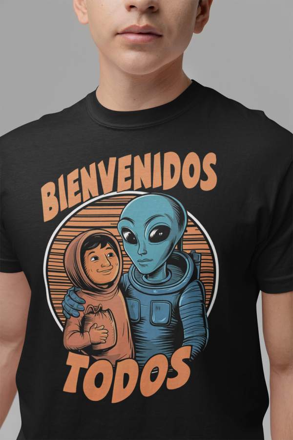 Camiseta de algodón orgánico unisex Alien SOCIAL05