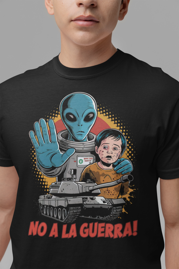 Camiseta de algodón orgánico unisex Alien SOCIAL06