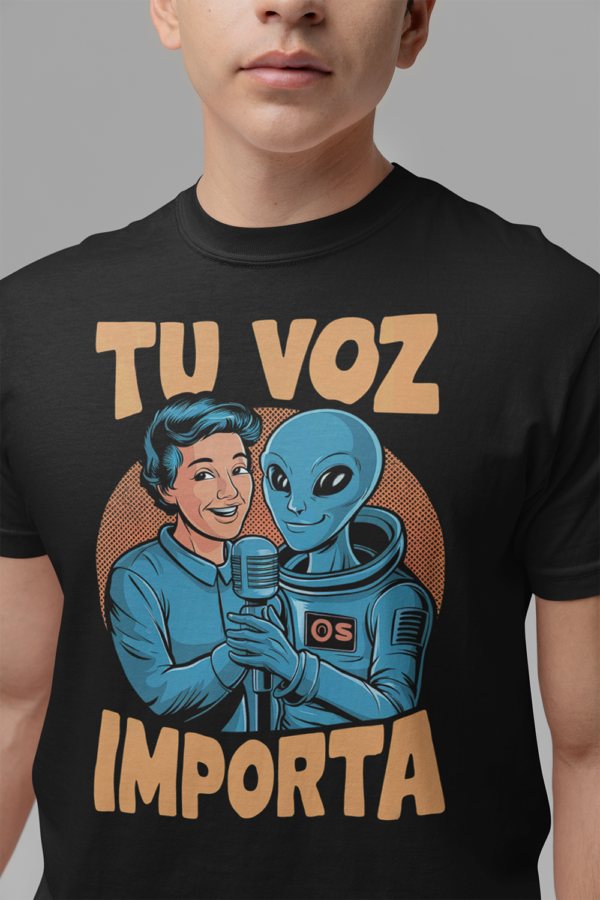 Camiseta de algodón orgánico unisex Alien SOCIAL08